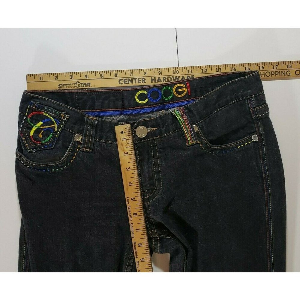 COOGI Dark Wash" Rainbow Boogie" 13 Multicolor Embroidery Stitching Logo EUC - Picture 6 of 13